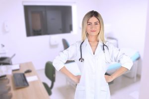 woman in clinic